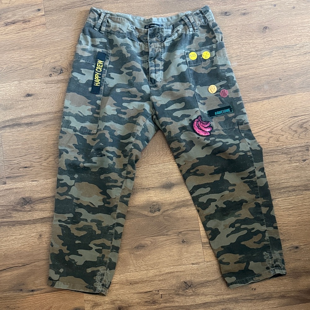 Zara cropped camo pants
